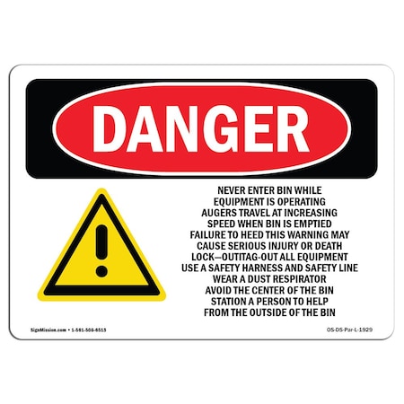 OSHA Danger, 12 Height, Aluminum